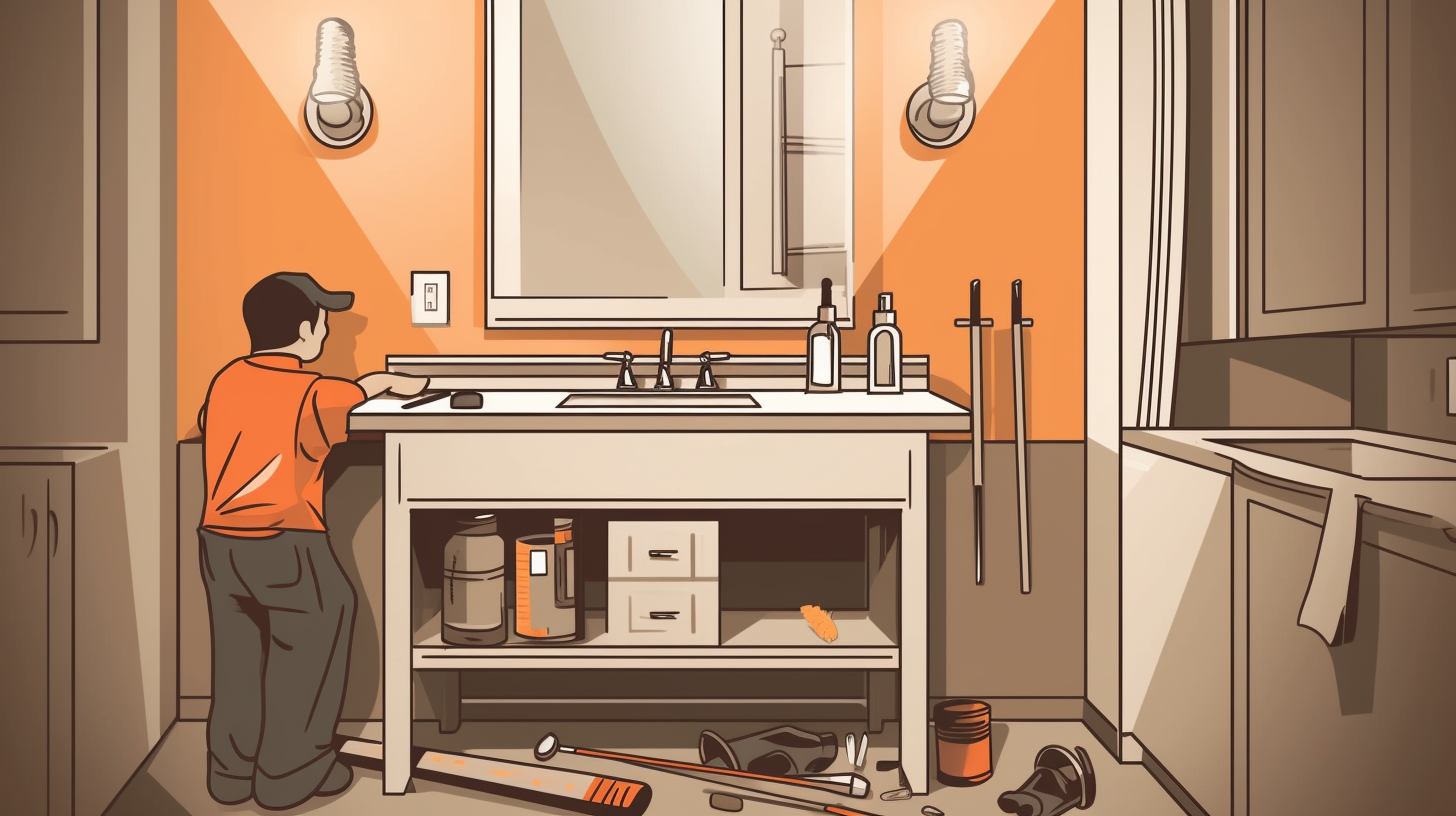 install the new vanity